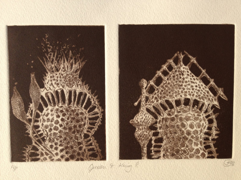 King and Queen - Etching with aquatint
